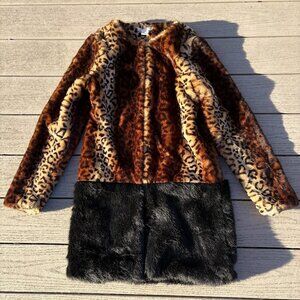 Urban Outfitters Faux Fur Leopard Coat